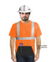 HI - VIZ  ANSI T-shirt with utility pocket  :  utileeT -  Type R Class 2-  Orange