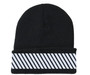 Reflective beanie - Black with  reflective bars 