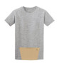 Bucket pocket T-shirt with zipper closure . Beige pocket . KangrooT