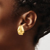 14k Polished Knot Omega Back Post Earrings