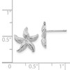 14k White Gold  Starfish Earrings