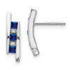 14k White Gold Diamond and Sapphire Earrings