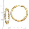 14k AA Diamond Hinged Hoop Earrings
