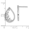 14k White Gold Polished Teardrop Post Earrings