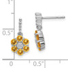 14k White Gold Citrine and Diamond Earrings 14k White Gold Citrine and Diamond Earrings