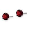 14k White Gold Round Garnet Earrings 14k White Gold Round Garnet Earrings
