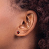 14k White Gold Round Garnet Earrings 14k White Gold Round Garnet Earrings