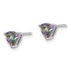 14k White Gold Trillion Mystic Fire Topaz Earrings