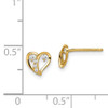 14k Madi K CZ Accent Open Heart Post Earrings