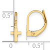14K Madi K Polished Cross Leverback Earrings