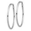 14k White Gold 3x45mm Polished Round Omega Back Hoop Earrings