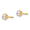 14k Madi K 4mm Synthetic (Jun) Screwback Earrings
