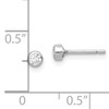 14k Madi K White Gold 3mm CZ Bezel Post Earrings