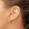 14K Polished / Textured Anchor W/ Rope Post Earrings