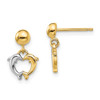 14K W/ Rhodium Dolphin Dangle Earrings