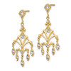 14K w/Rhodium D/C Chandelier Style Dangle Earrings