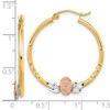 14K Tri-color Guadalupe Hoop Earrings