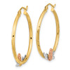 14K Tri-color Guadalupe Hoop Earrings