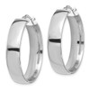 14k White Gold High Polished 7mm Hoop Earrings