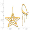14K Triple Star Dangle Earrings
