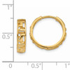 14k Greek Key Hinged Hoop Earrings