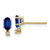 14k Diamond & Sapphire Birthstone Earrings