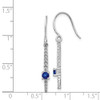 14k White Gold Diamond and Sapphire Fancy Earrings