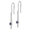 14k White Gold Diamond and Sapphire Fancy Earrings