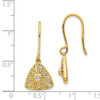 14k Diamond Vintage Leverback Earrings