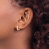 14k Baguette Diamond Hinged Hoop Earrings