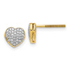 14k Diamond Heart Screw Back Post Earrings 14k Diamond Heart Screw Back Post Earrings