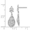 14k White Gold Diamond Teardrop Vintage Post Earrings