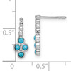 14k White Gold Turquoise Earrings