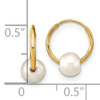 14K Madi K 5-6mm Round White FWC Pearl Hoop Earrings