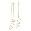 14k Polished Diamond-cut Spiral Threader Earrings