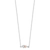 14k Two-tone Diamond Hearts on Arrow 18in Necklace