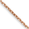 14k Rose Gold 1.0mm D/C Cable Chain