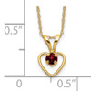 14k Madi K 3mm Garnet Heart Birthstone Necklace