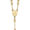 14k Diamond-cut 4mm Beaded Semi-solid Rosary 24 inch Necklace