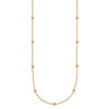 14k Polished Diamond-cut Tiny Puffed Circles 15-Station Necklace