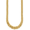 14k Fancy Graduated 7-12mm Flat Byzantine Necklace