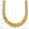 14k Fancy Graduated 7-12mm Flat Byzantine Necklace