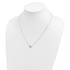 14K Stars CZ Dangle with 2IN EXT Necklace