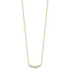 14K Polished Graduated Round CZ 17in Necklace