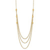 14K Triple Layer Polished Circles Fancy Necklace