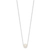14K White Gold 10-11mm Round White FWC Pearl Rope Necklace