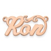 Sterling Silver/Rose-plated Polished Name Plate Sterling Silver/Rose-plated Polished Name Plate