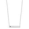 10KW 1 Birthstone w/ 18k Bezel Large Bar Necklace