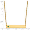 10KY 1 Birthstone w/ 18k Bezel Large Bar Necklace