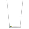 10KW 2 Birthstone w/ 18k Bezel Large Bar Necklace